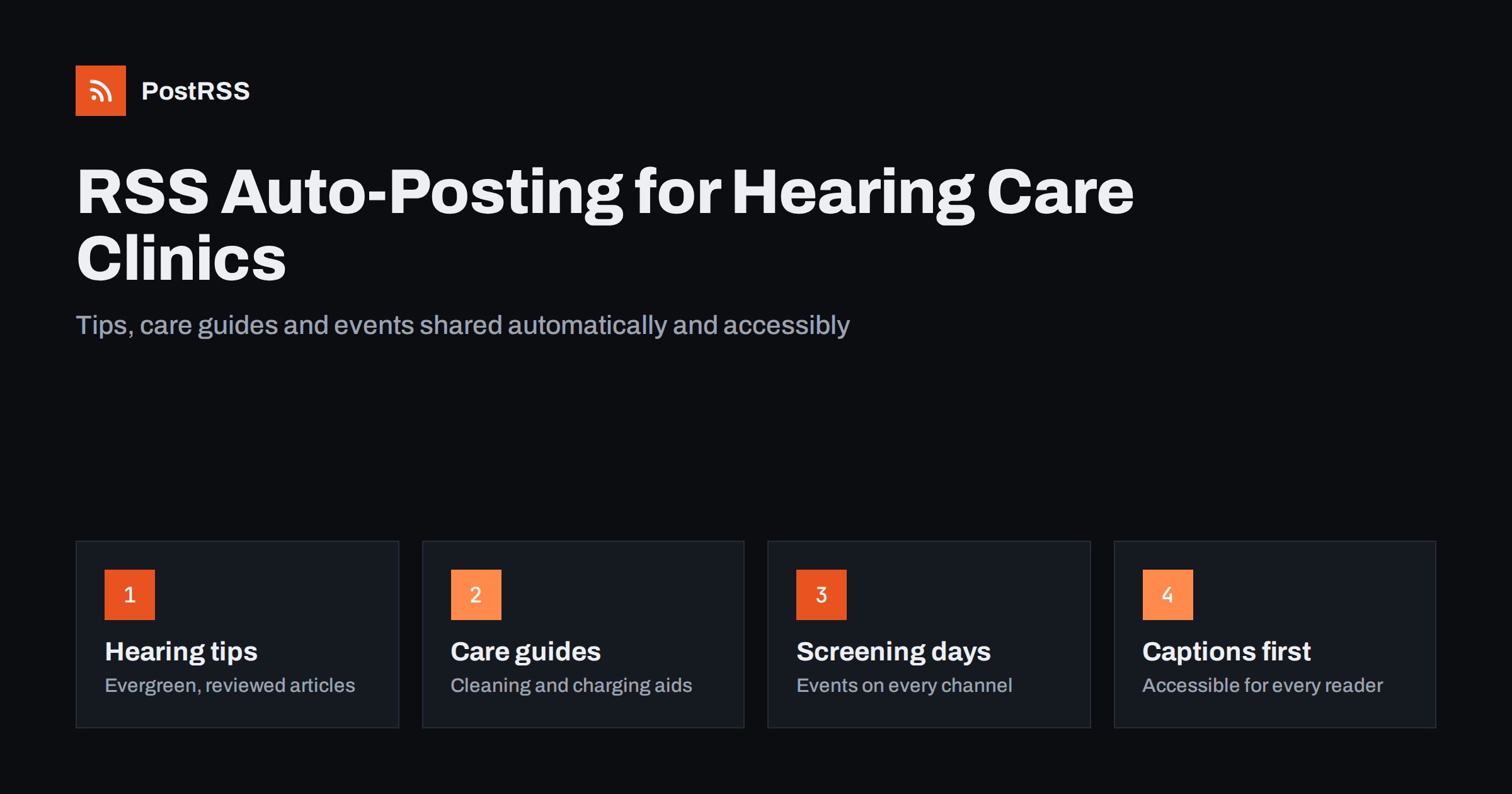 RSS Auto-Posting for Hearing Care Clinics and Audiologists
