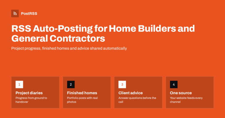 RSS Auto-Posting for Home Builders and General Contractors