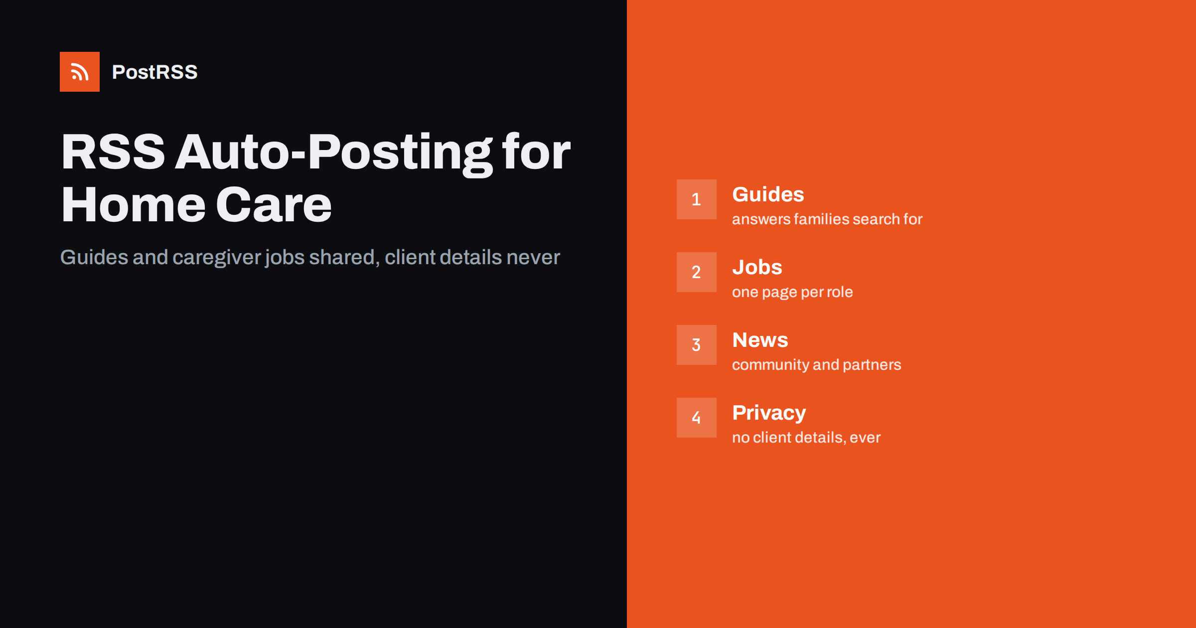 RSS Auto-Posting for Home Care Agencies and Caregivers