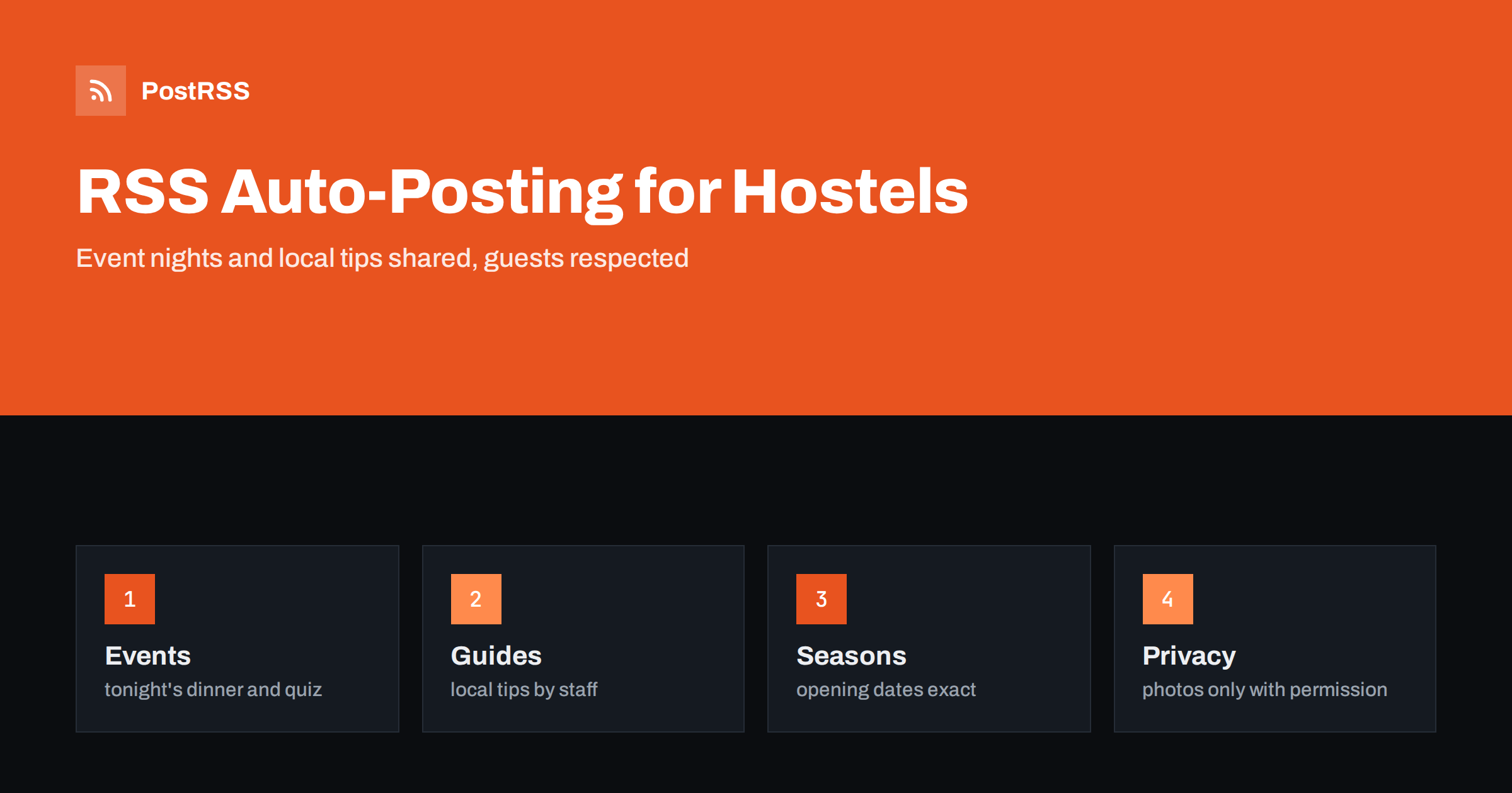 RSS Auto-Posting for Hostels, Guesthouses and Small Inns