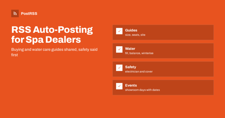RSS Auto-Posting for Hot Tub, Spa and Sauna Shops