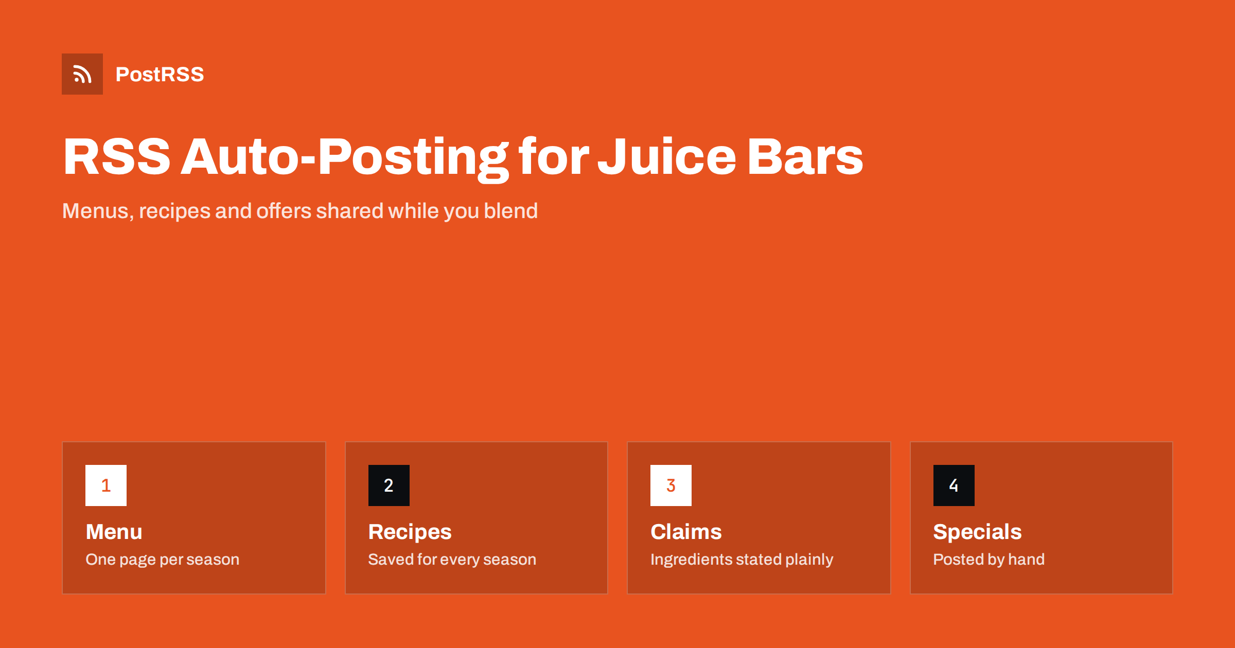 RSS Auto-Posting for Juice Bars and Smoothie Shops