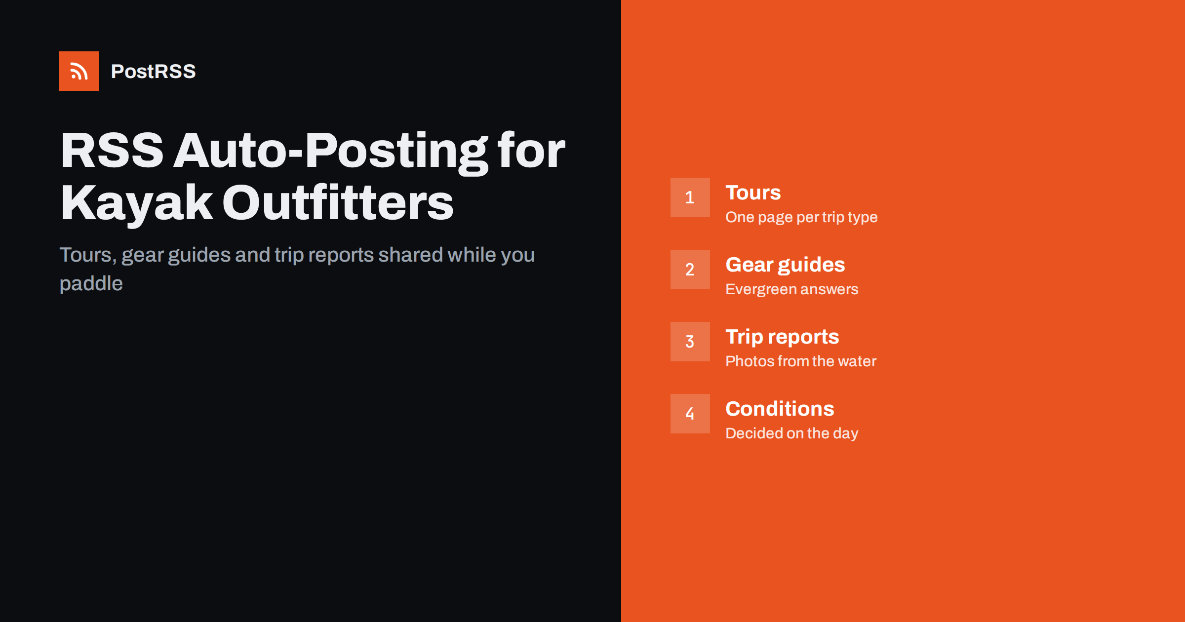 RSS Auto-Posting for Kayak and Canoe Outfitters