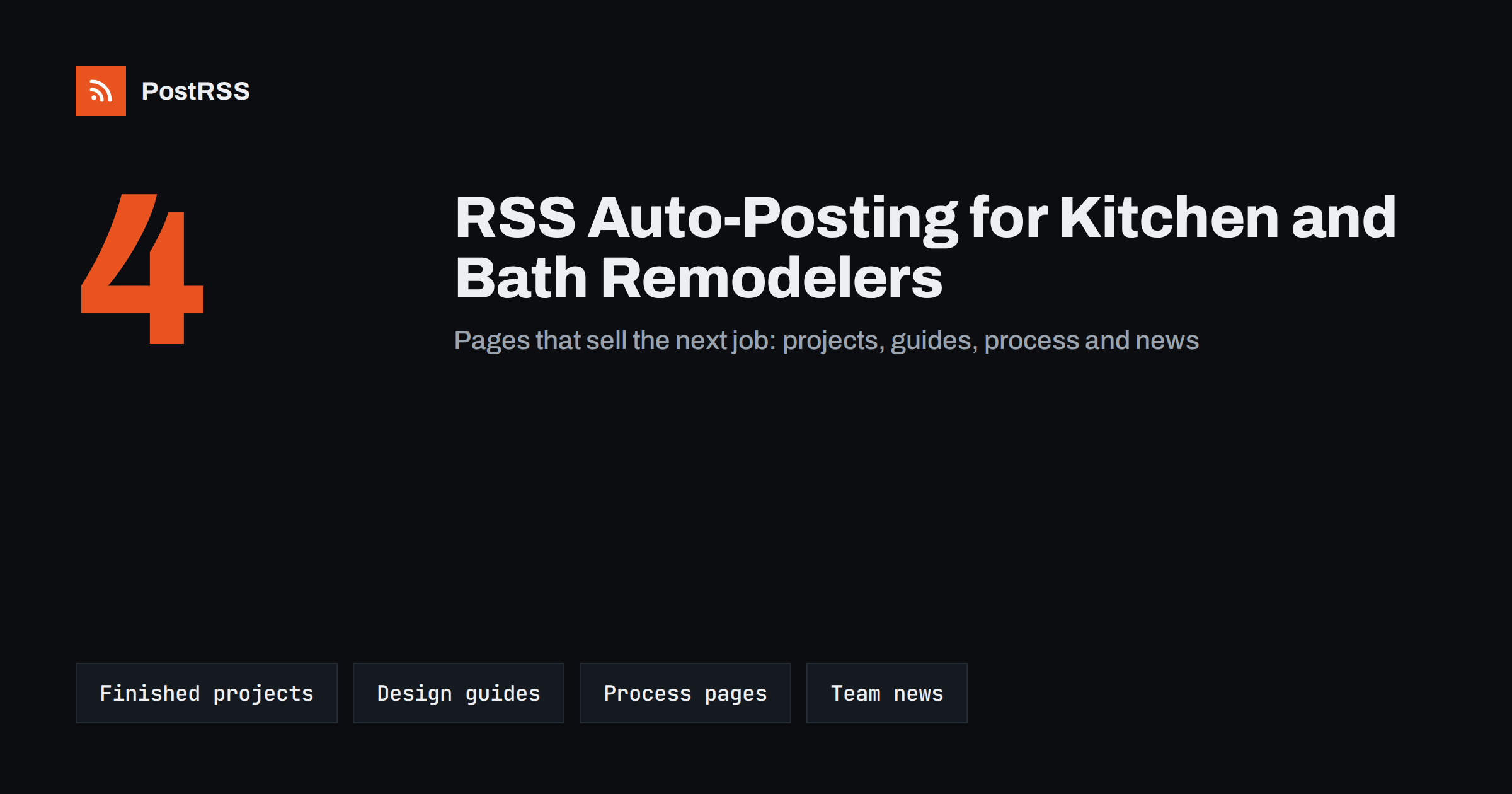 RSS Auto-Posting for Kitchen and Bathroom Remodelers