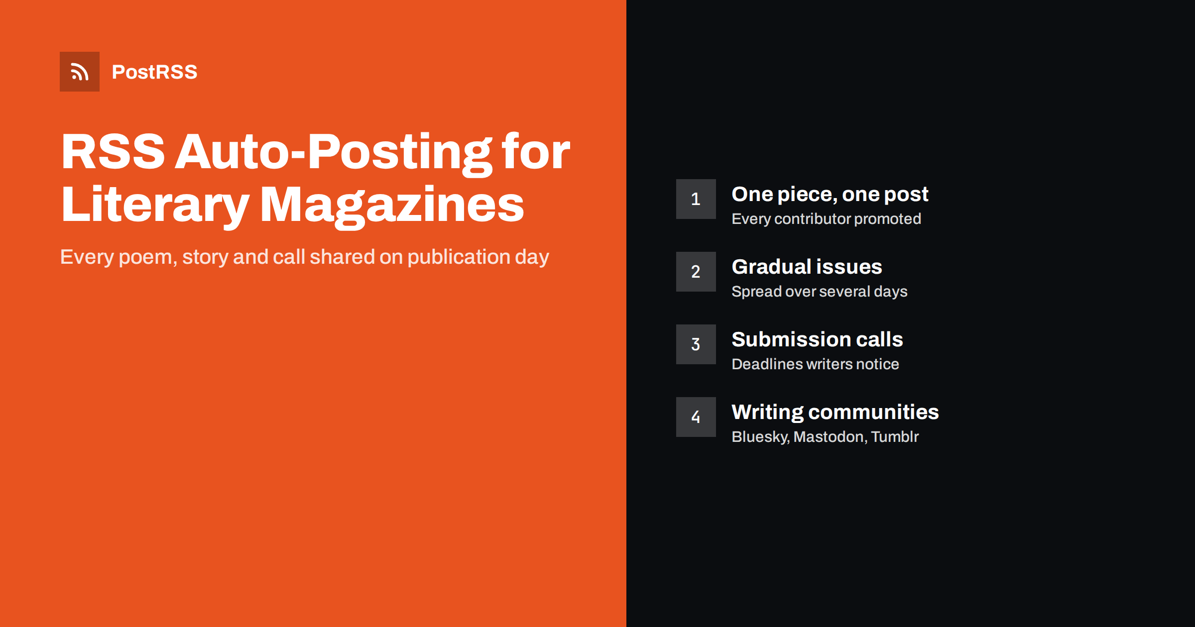RSS Auto-Posting for Literary Magazines and Poetry Journals