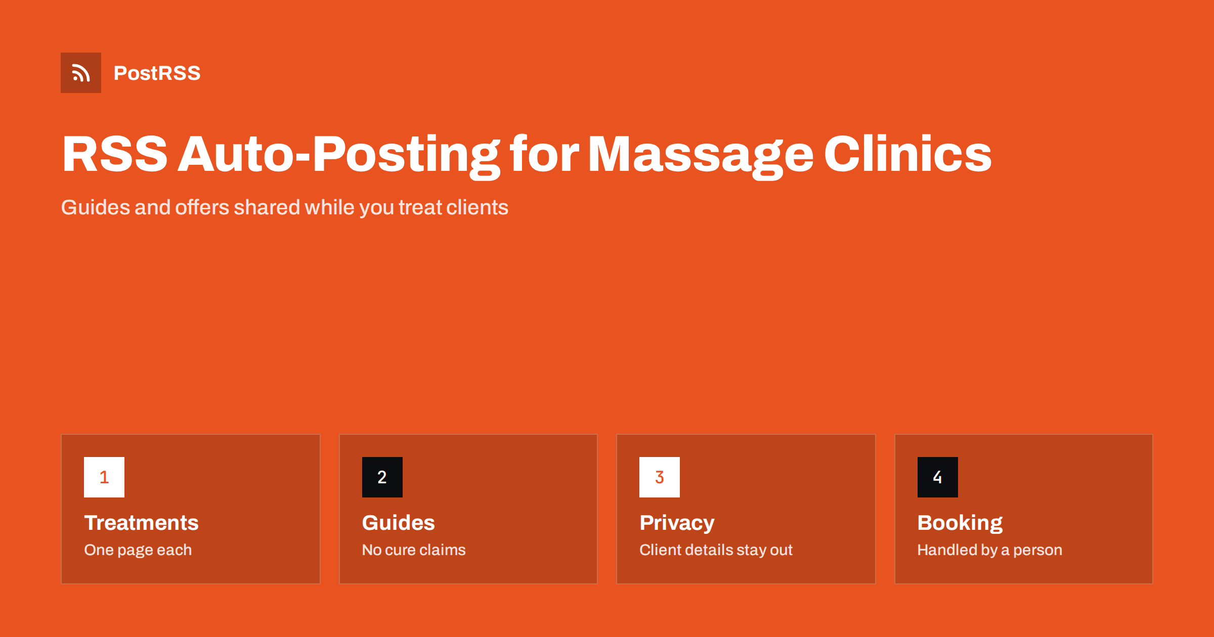 RSS Auto-Posting for Massage and Acupuncture Clinics