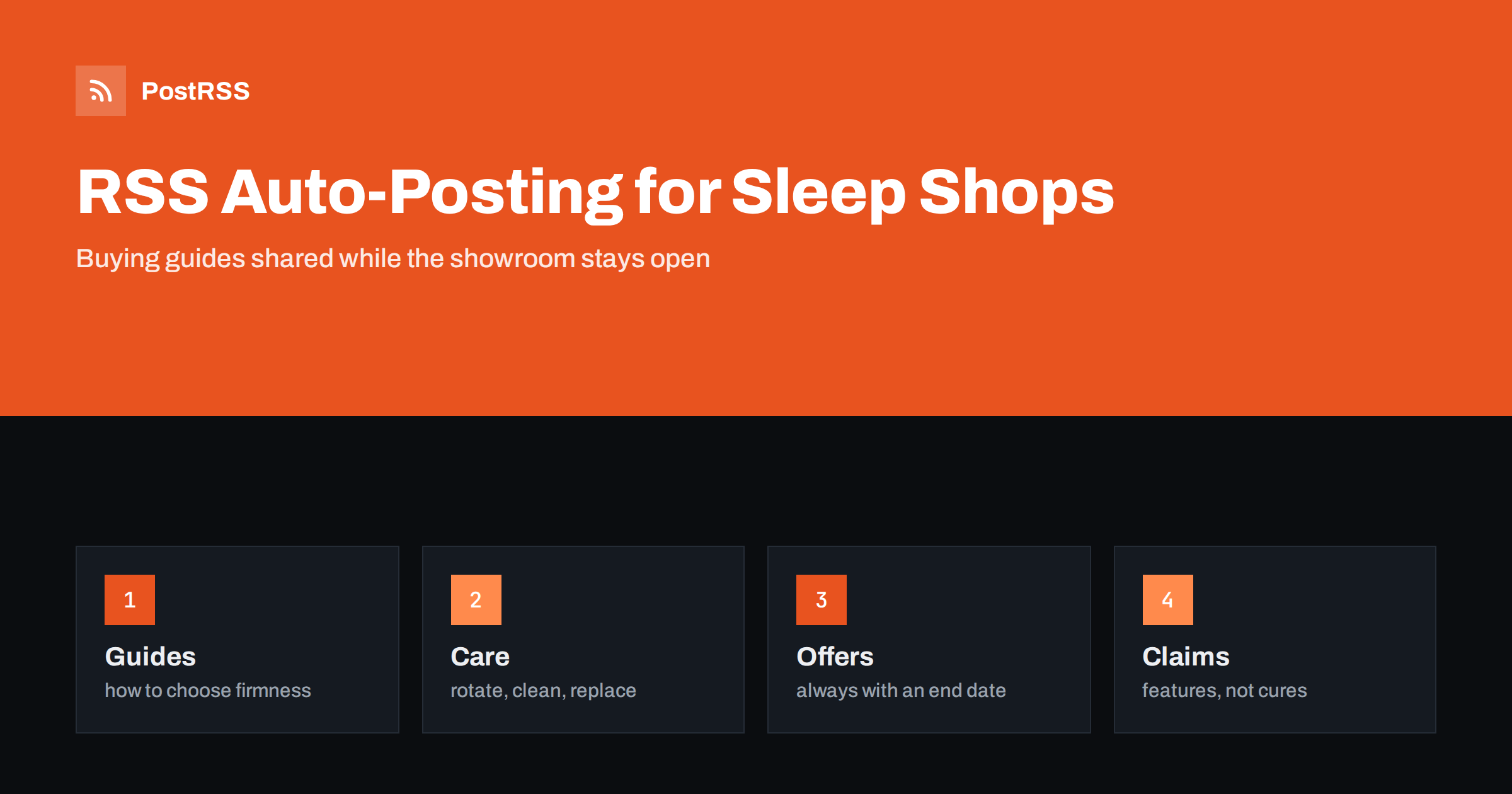 RSS Auto-Posting for Mattress Stores and Sleep Shops