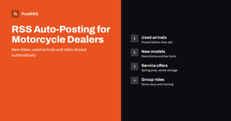 RSS Auto-Posting for Motorcycle Dealers and Powersports Shops