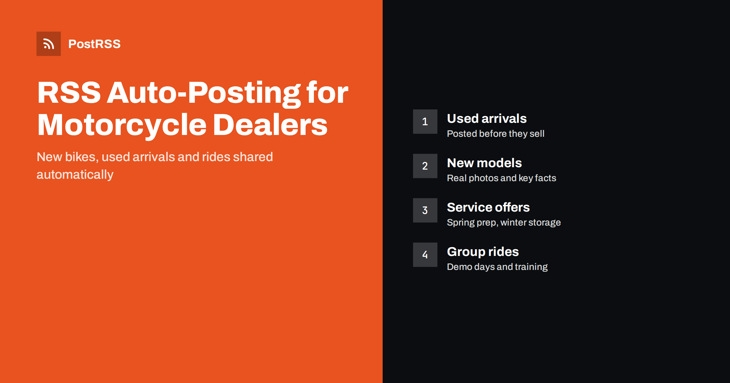 RSS Auto-Posting for Motorcycle Dealers and Powersports Shops