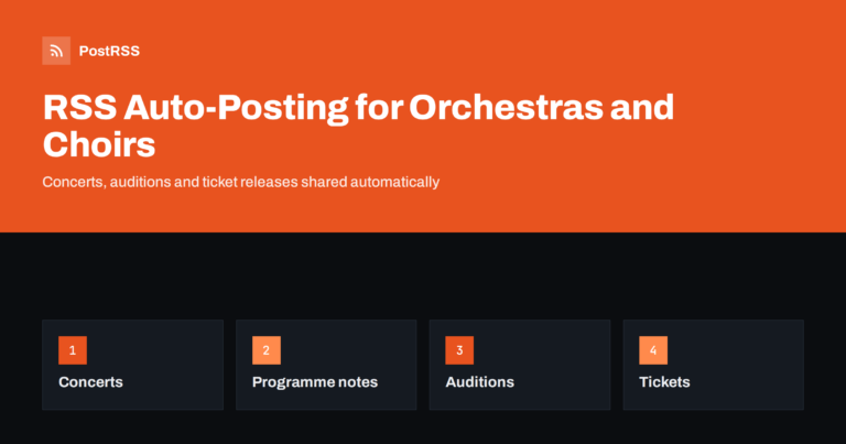 RSS Auto-Posting for Orchestras, Choirs and Community Ensembles
