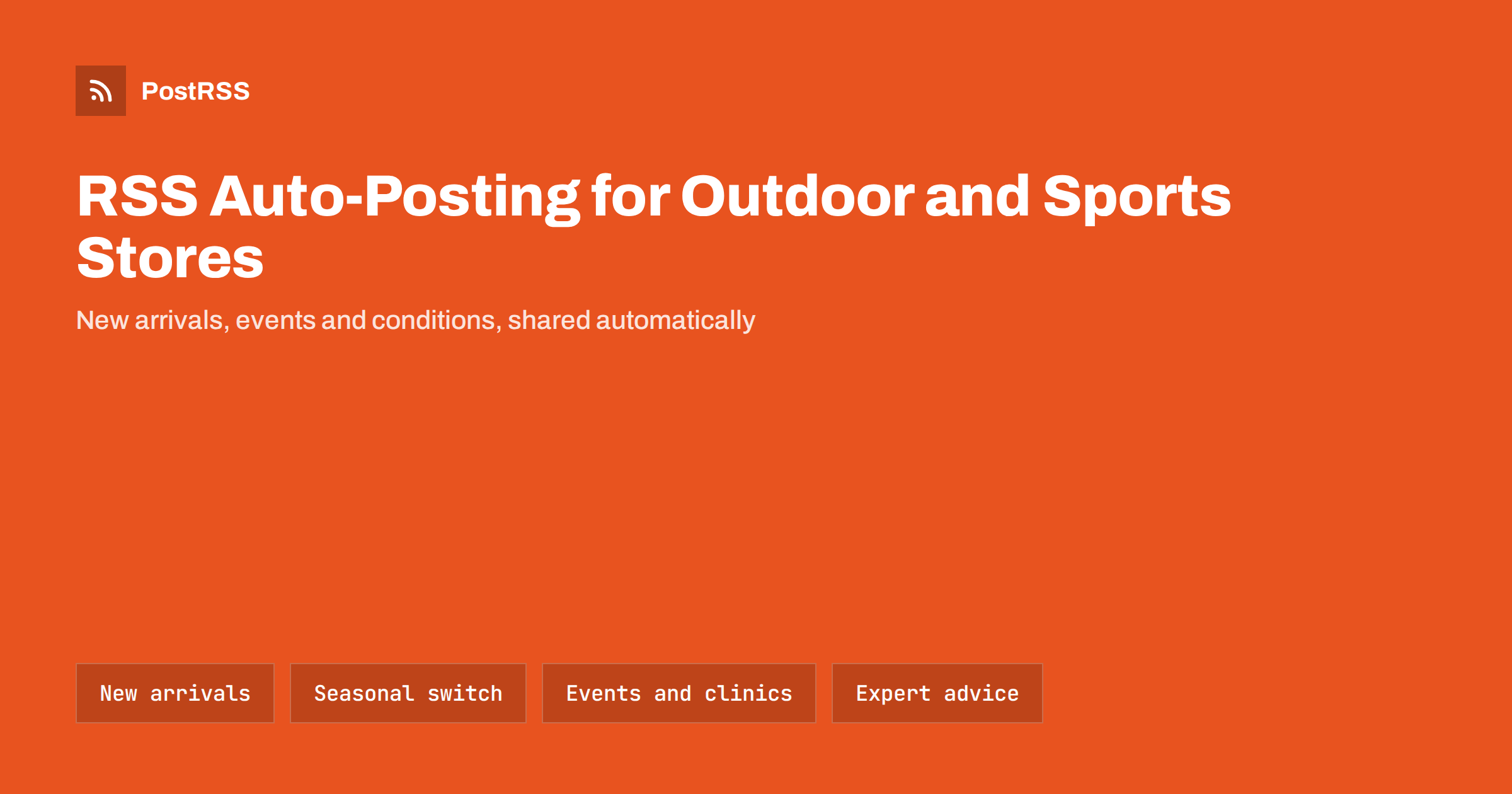 RSS Auto-Posting for Outdoor Gear and Sporting Goods Stores