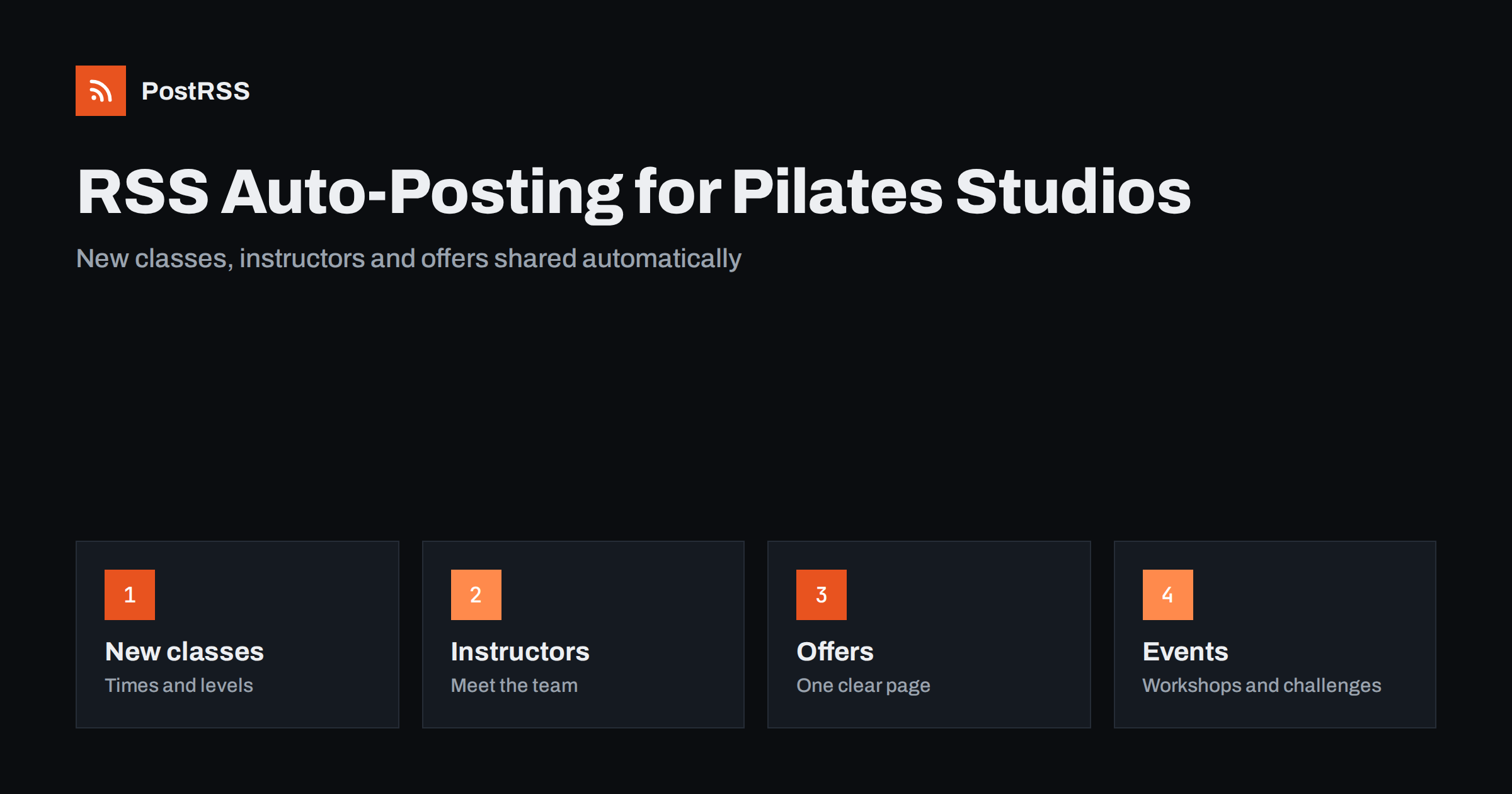 RSS Auto-Posting for Pilates and Boutique Fitness Studios