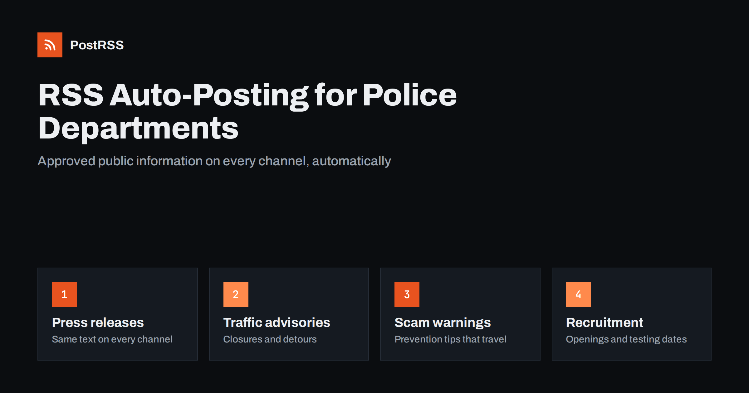 RSS Auto-Posting for Police Departments and Sheriff’s Offices