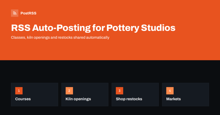 RSS Auto-Posting for Pottery Studios and Ceramic Makers