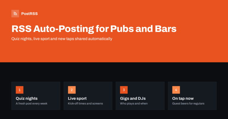 RSS Auto-Posting for Pubs, Bars and Neighbourhood Taverns