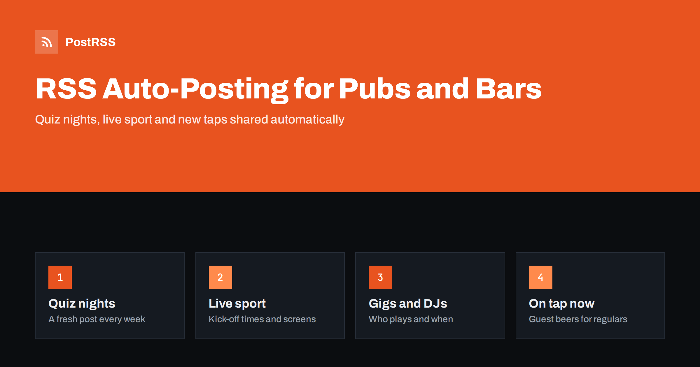 RSS Auto-Posting for Pubs, Bars and Neighbourhood Taverns