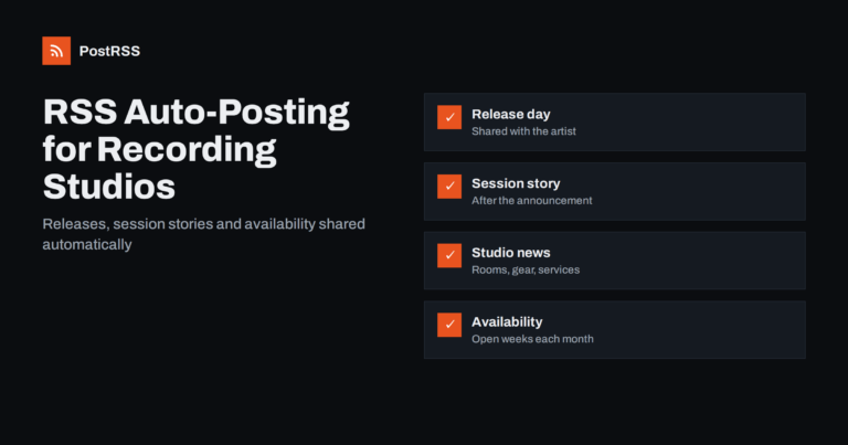 RSS Auto-Posting for Recording Studios and Music Producers