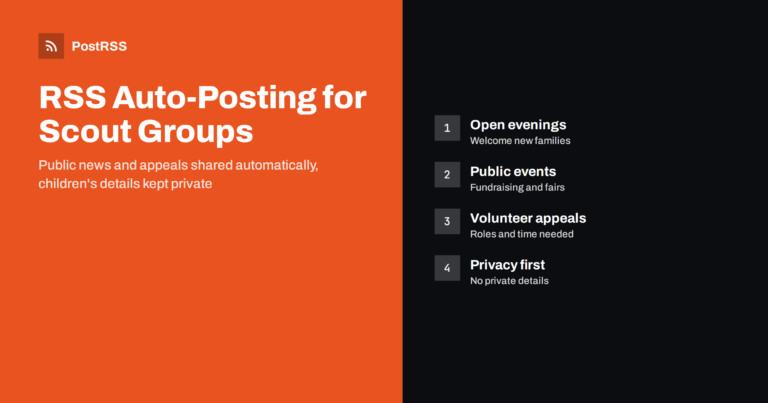 RSS Auto-Posting for Scout Groups and Youth Clubs