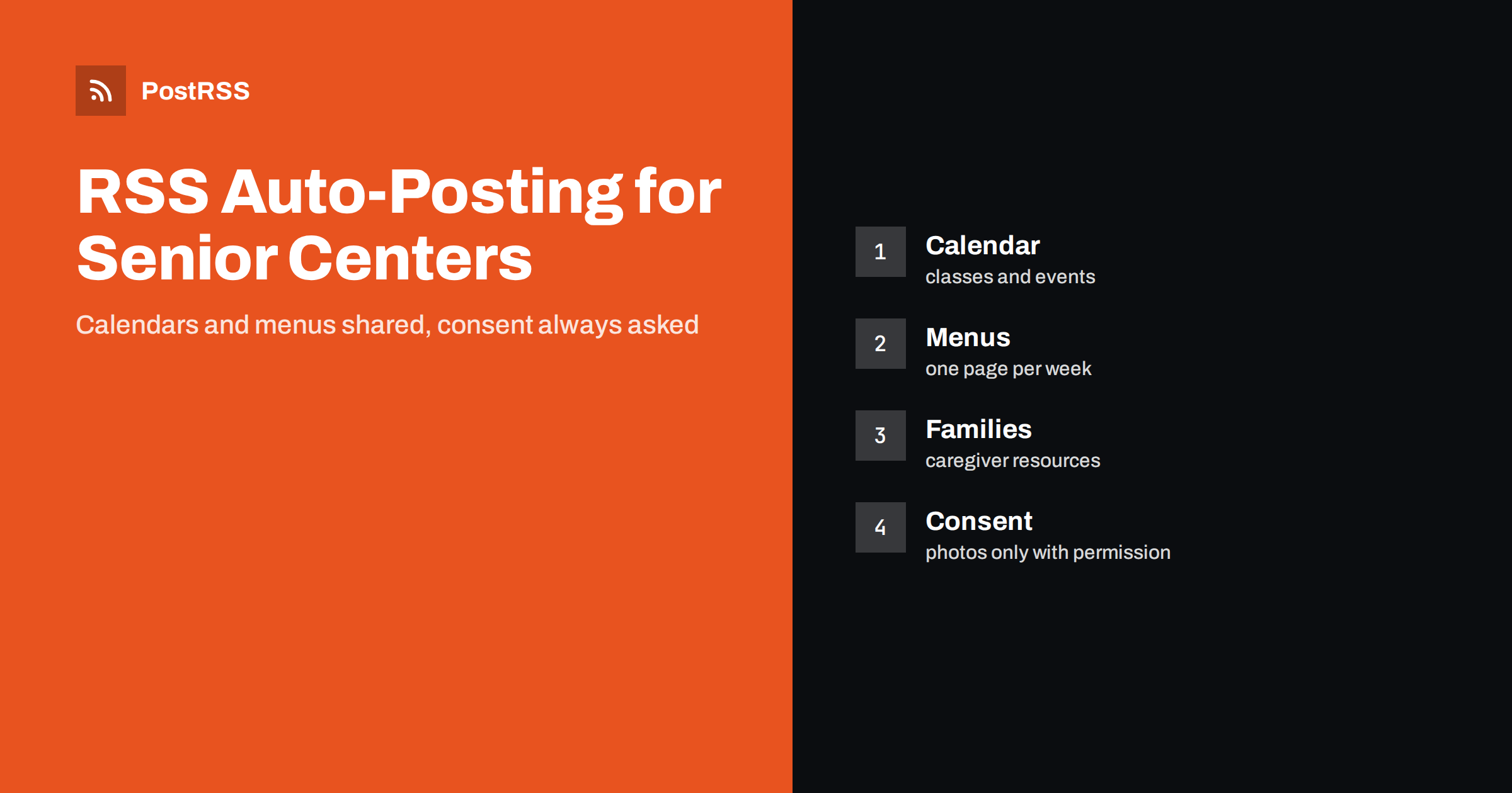 RSS Auto-Posting for Senior Centers and Adult Day Programs