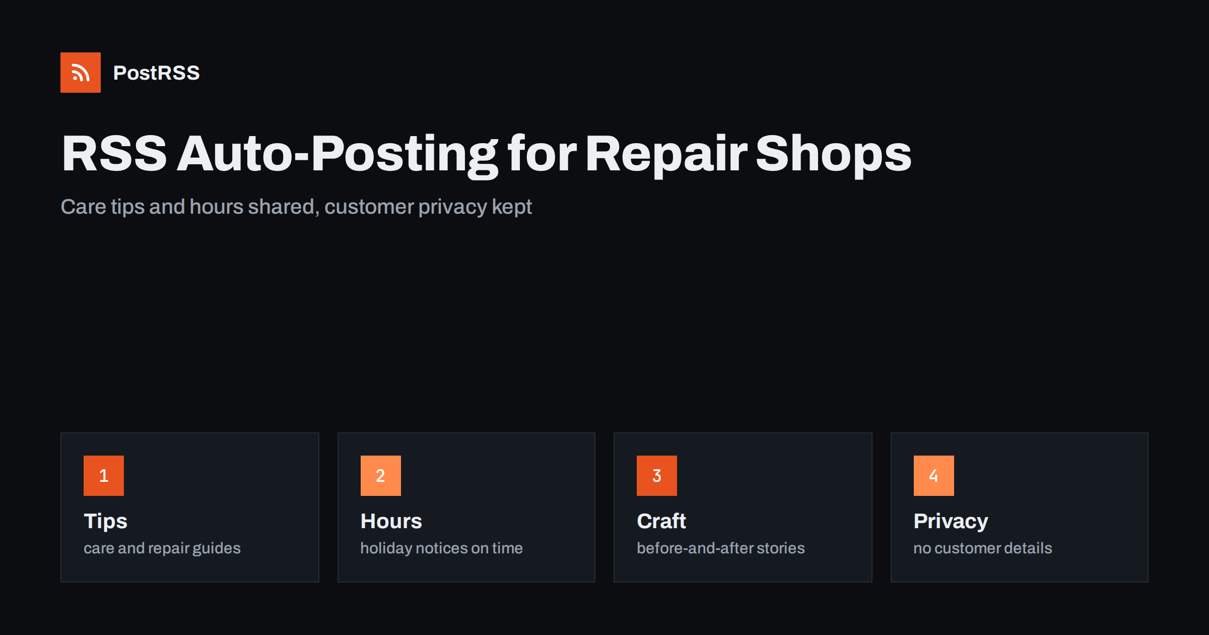 RSS Auto-Posting for Shoe, Watch and Key Repair Shops