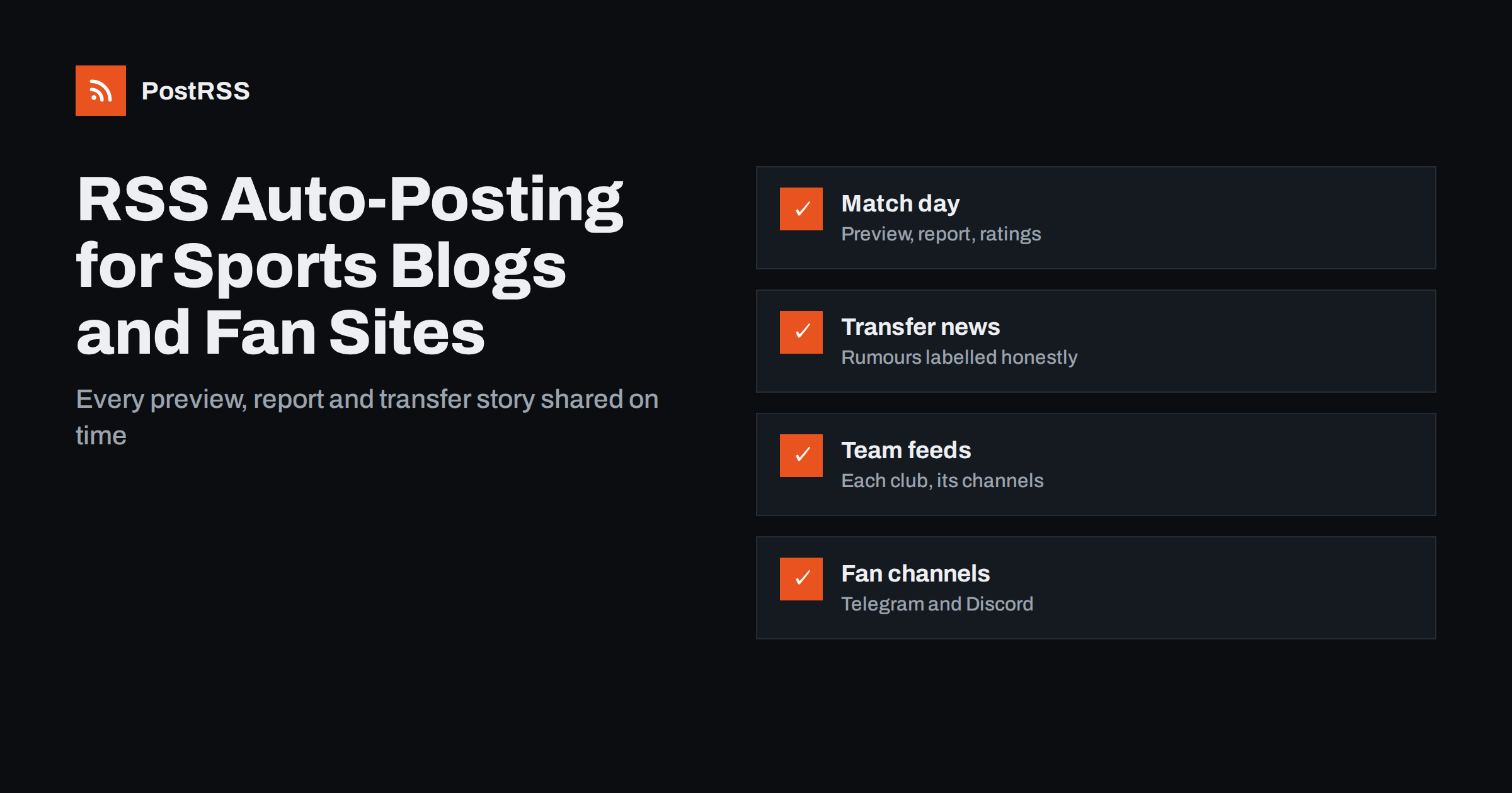 RSS Auto-Posting for Sports Blogs and Fan Sites