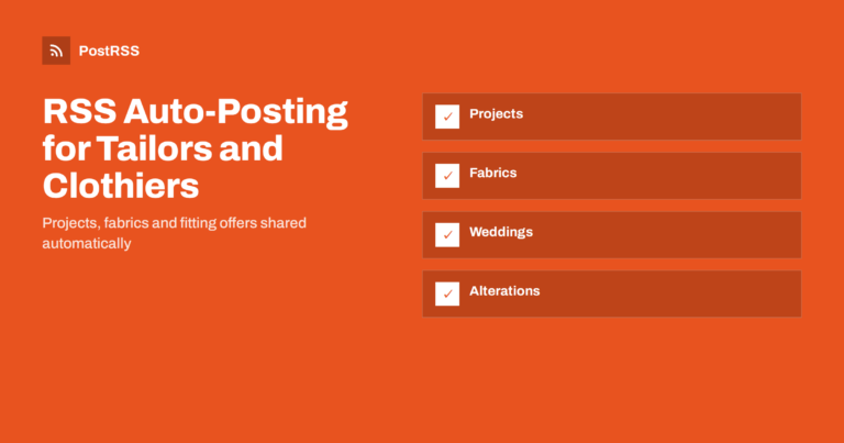 RSS Auto-Posting for Tailors, Alterations and Custom Clothiers