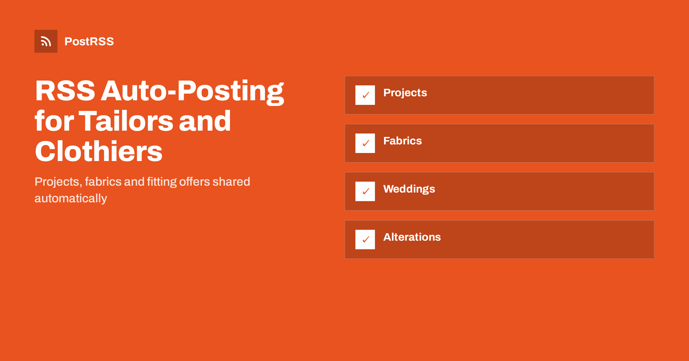 RSS Auto-Posting for Tailors, Alterations and Custom Clothiers