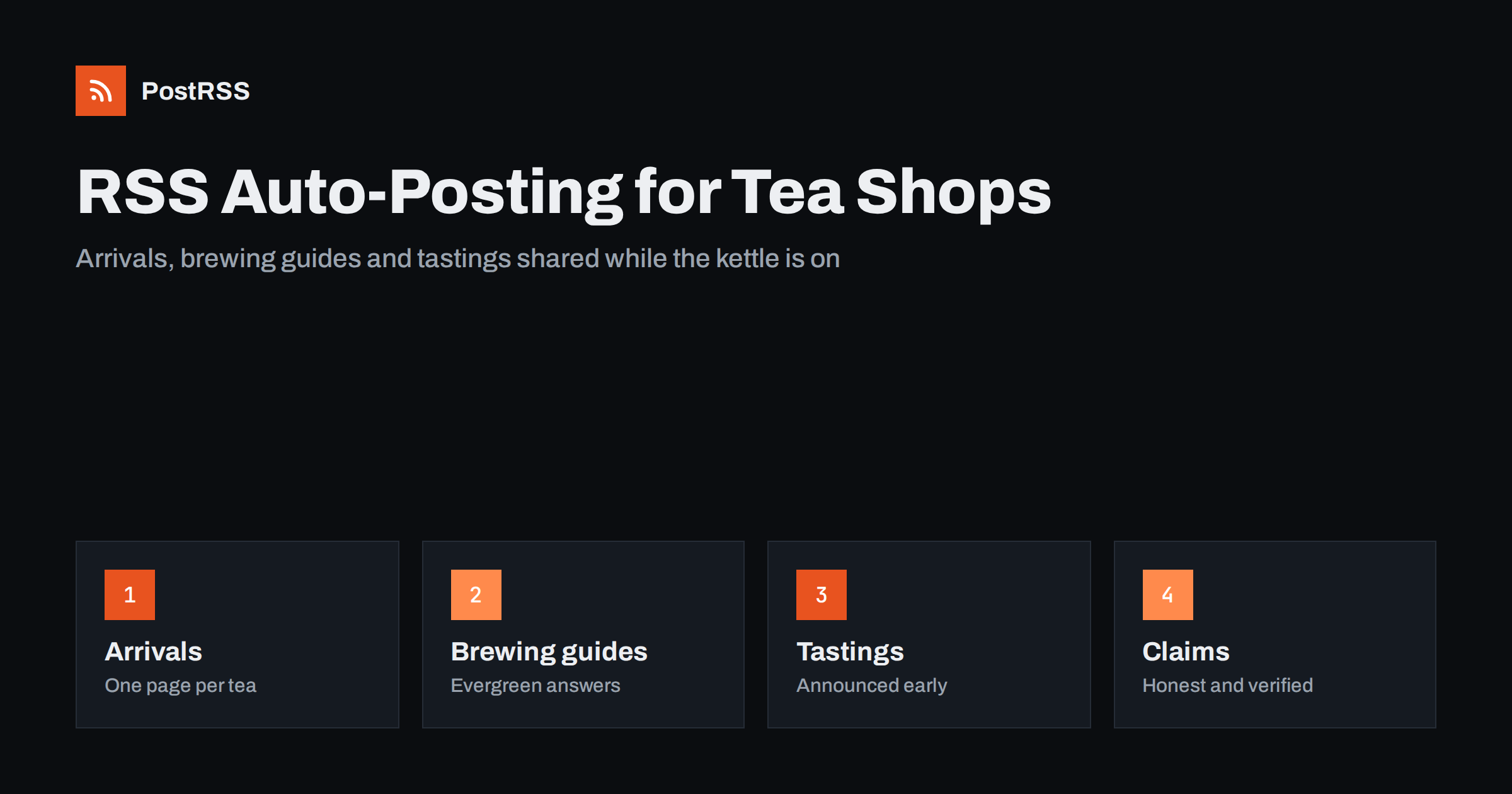 RSS Auto-Posting for Tea Houses and Specialty Tea Shops