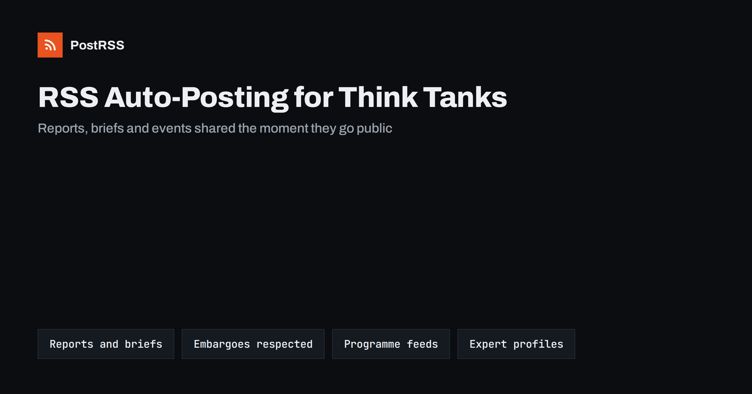 RSS Auto-Posting for Think Tanks and Policy Institutes