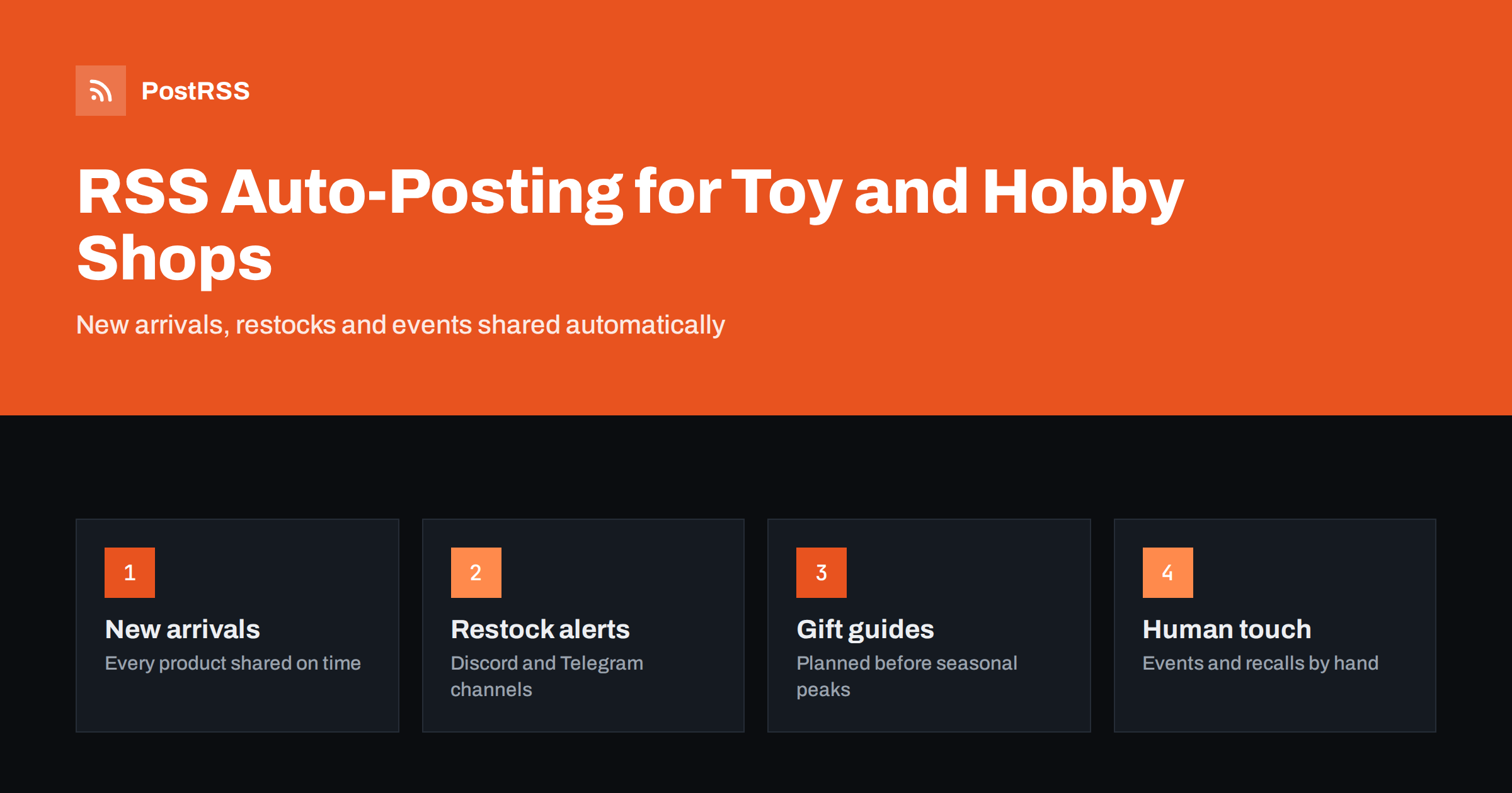 RSS Auto-Posting for Toy Stores and Hobby Shops
