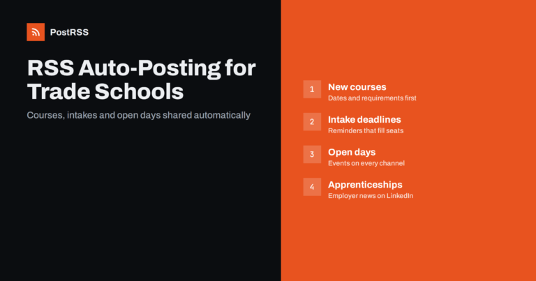 RSS Auto-Posting for Trade Schools and Vocational Training