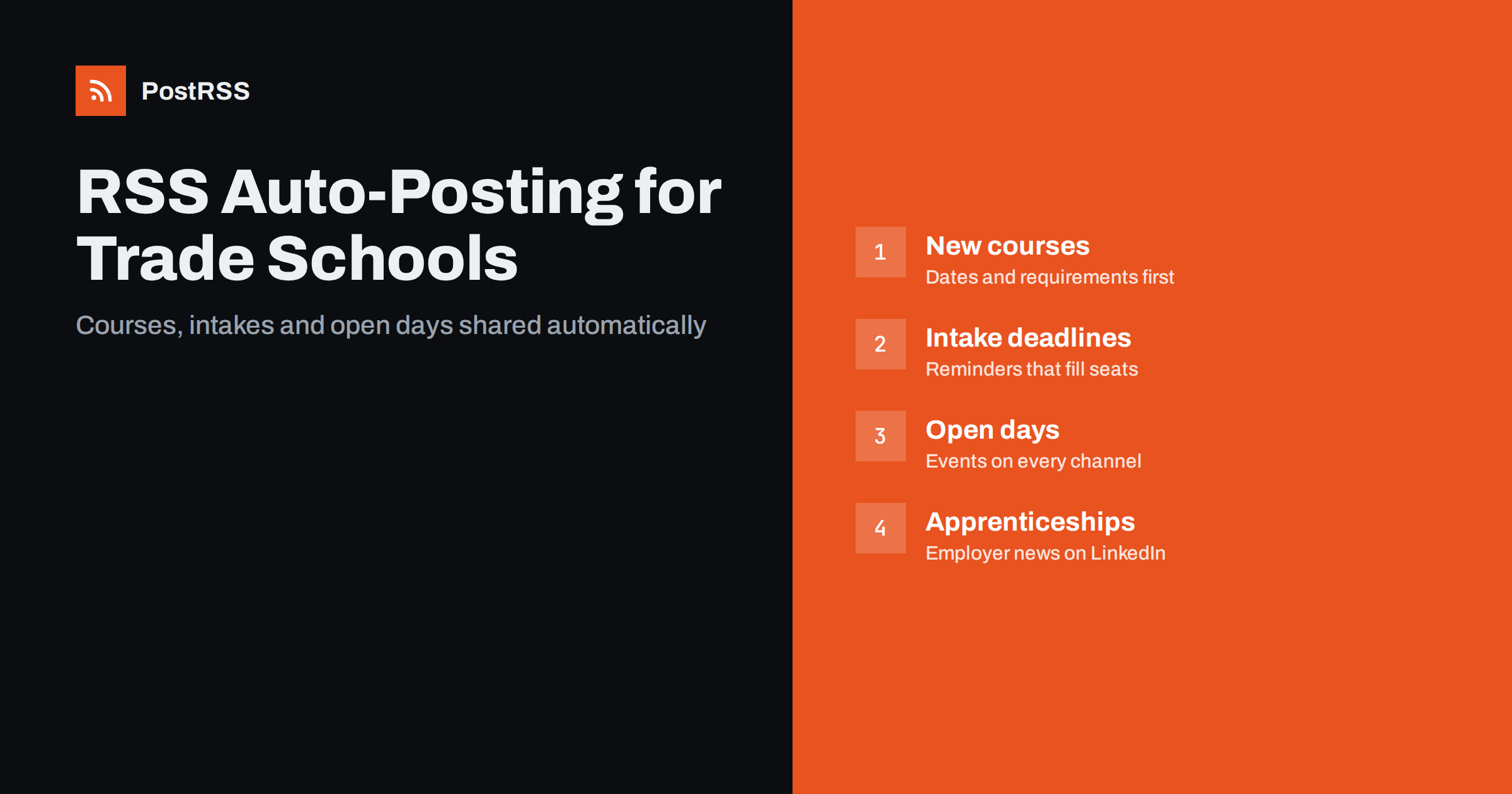 RSS Auto-Posting for Trade Schools and Vocational Training
