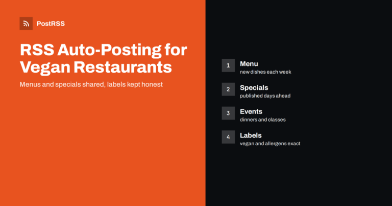 RSS Auto-Posting for Vegan and Plant-Based Restaurants
