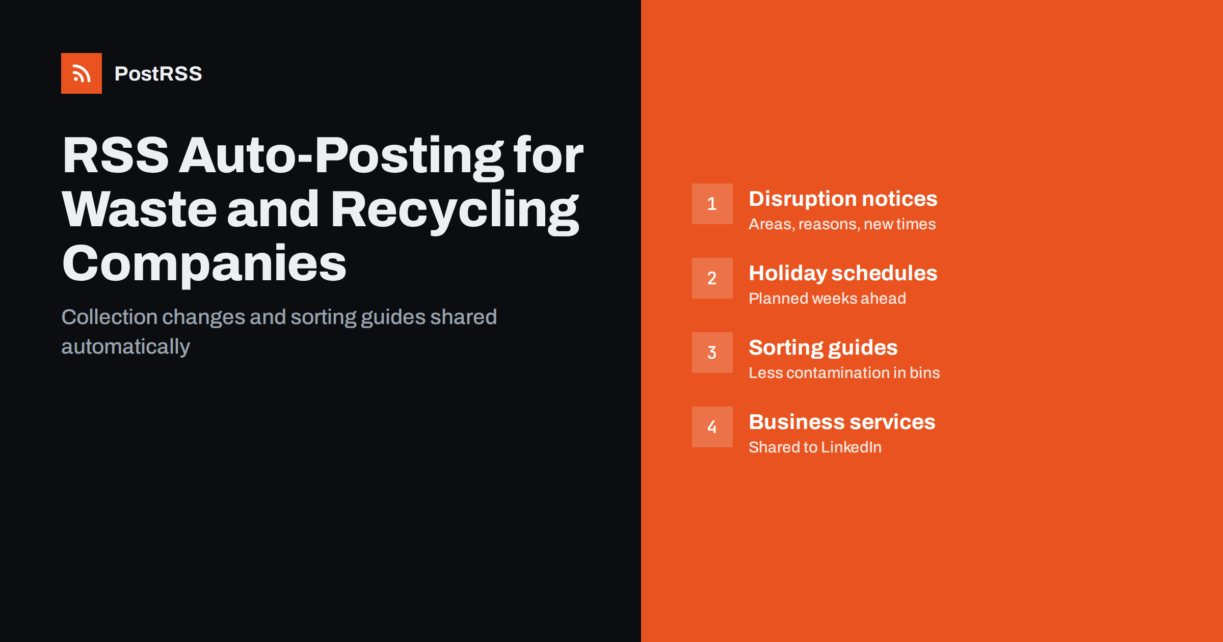 RSS Auto-Posting for Waste Collection and Recycling Companies