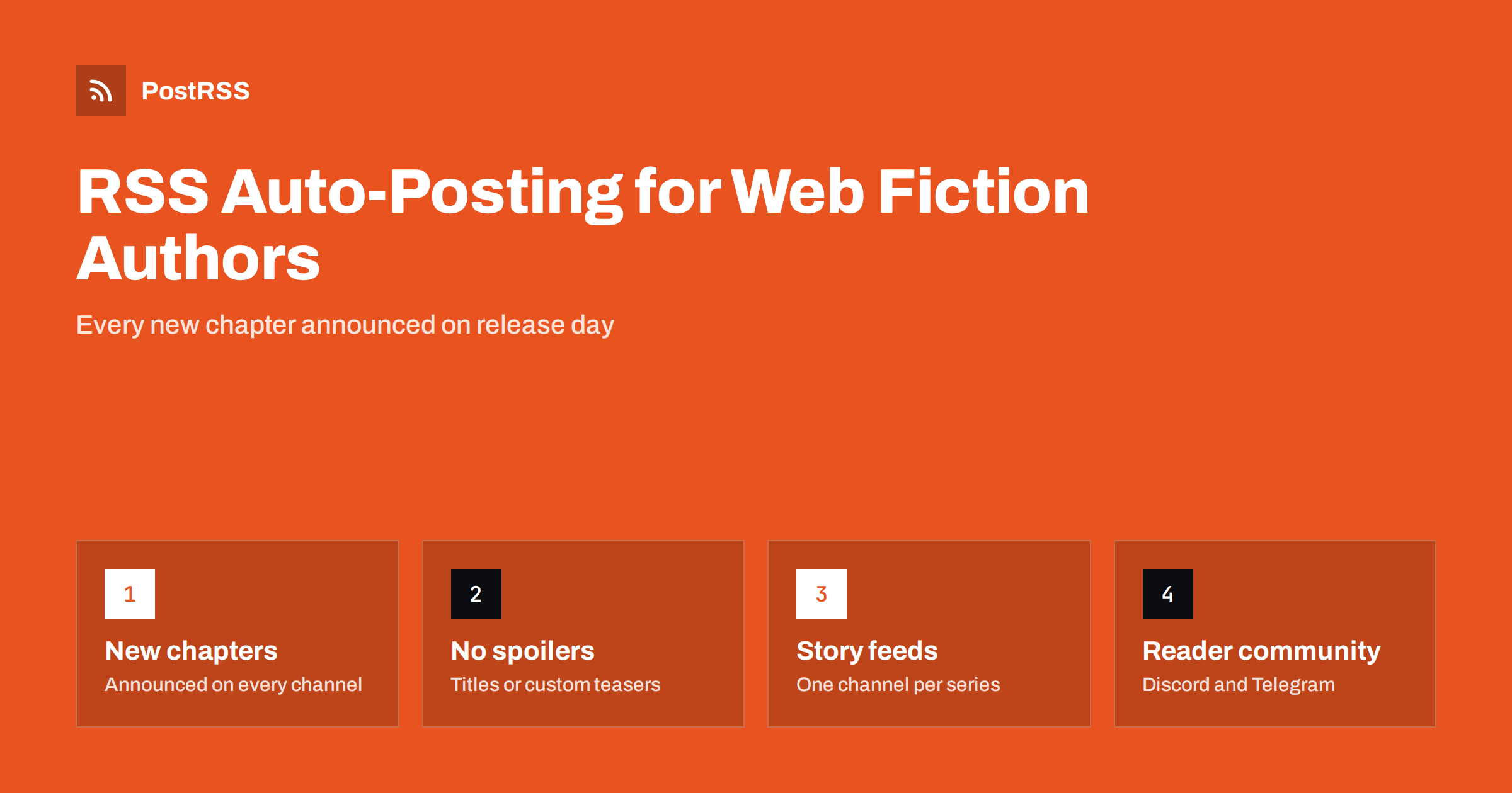 RSS Auto-Posting for Web Fiction and Serial Fiction Authors