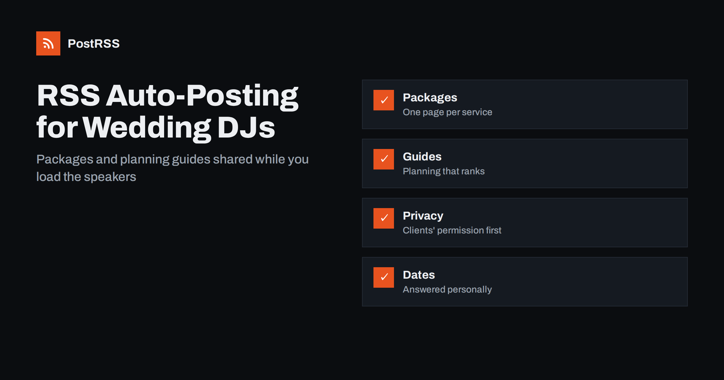 RSS Auto-Posting for Wedding DJs and Event Entertainers