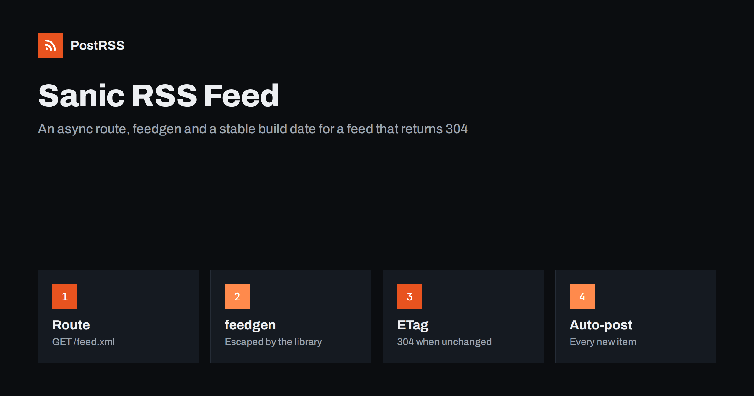 Sanic RSS Feed: Async Route, feedgen and Auto-Post