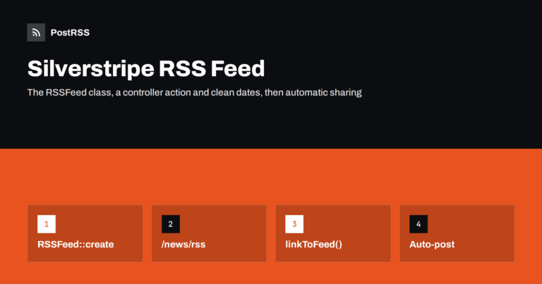 Silverstripe RSS Feed: Use the RSSFeed Class and Auto-Post Pages