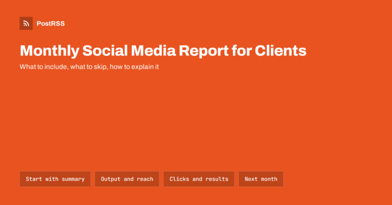 Monthly Social Media Report: What to Include for Clients