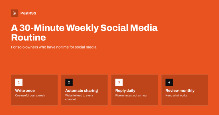 A 30-Minute Weekly Social Media Routine for Solo Owners