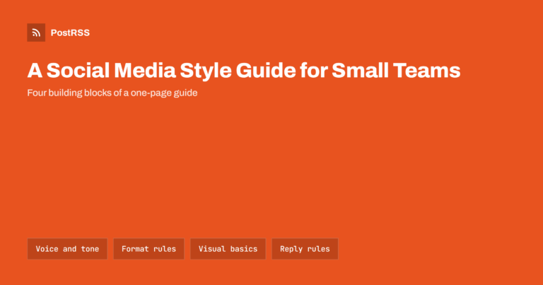 How to Create a Social Media Style Guide for a Small Team
