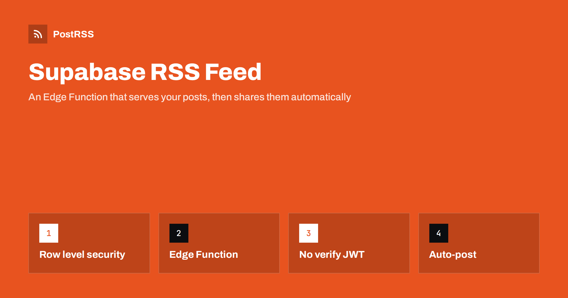 Supabase RSS Feed: Serve It From an Edge Function and Auto-Post