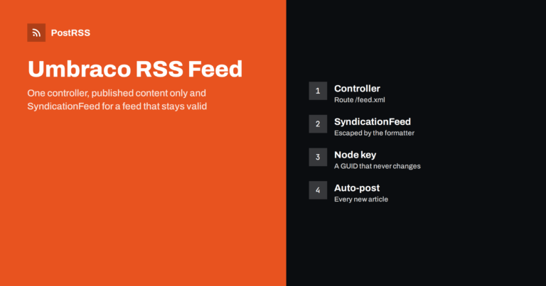 Umbraco RSS Feed: Build a Feed Controller and Auto-Post