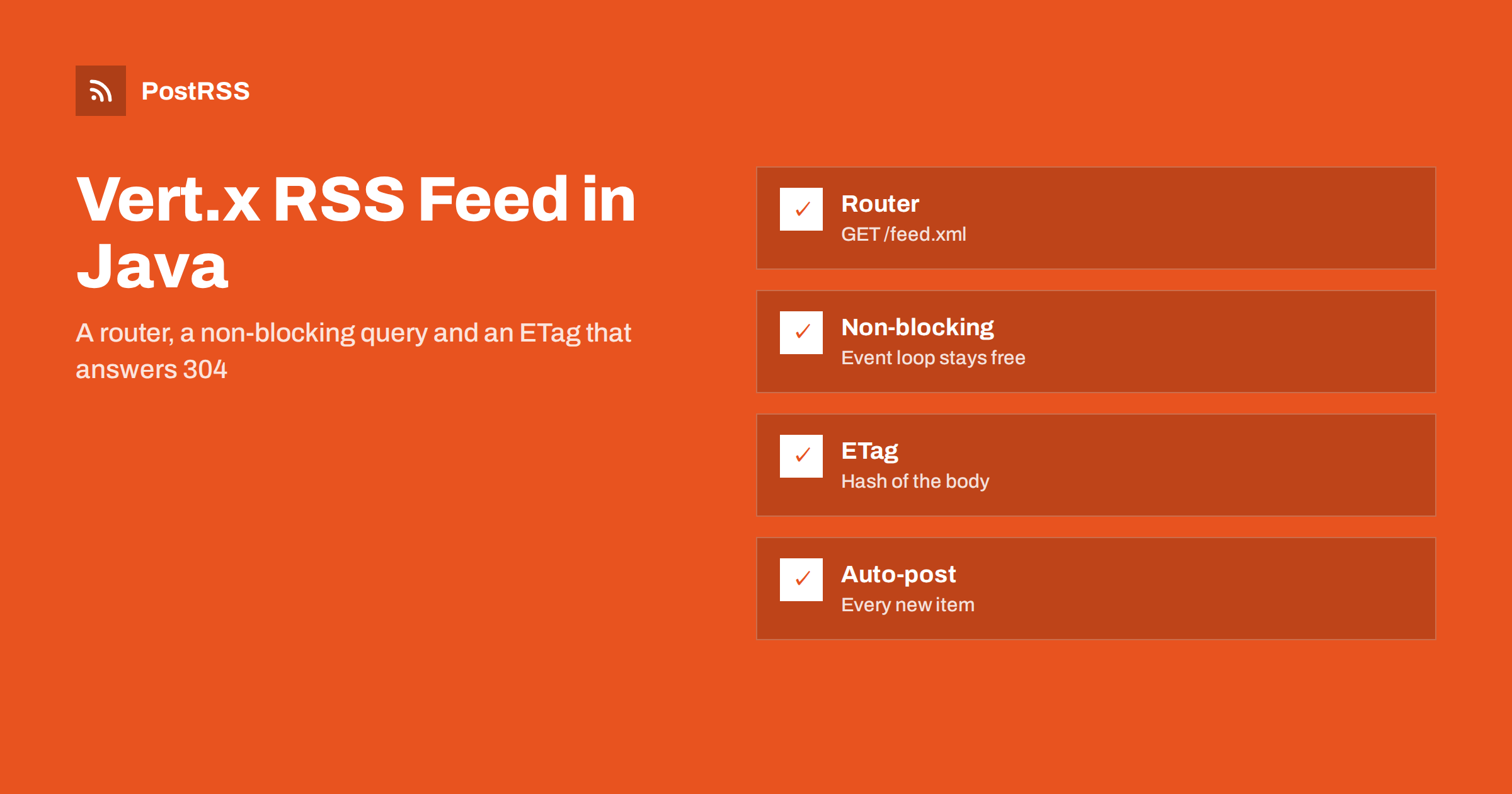 Vert.x RSS Feed in Java: Router, Dates and ETag