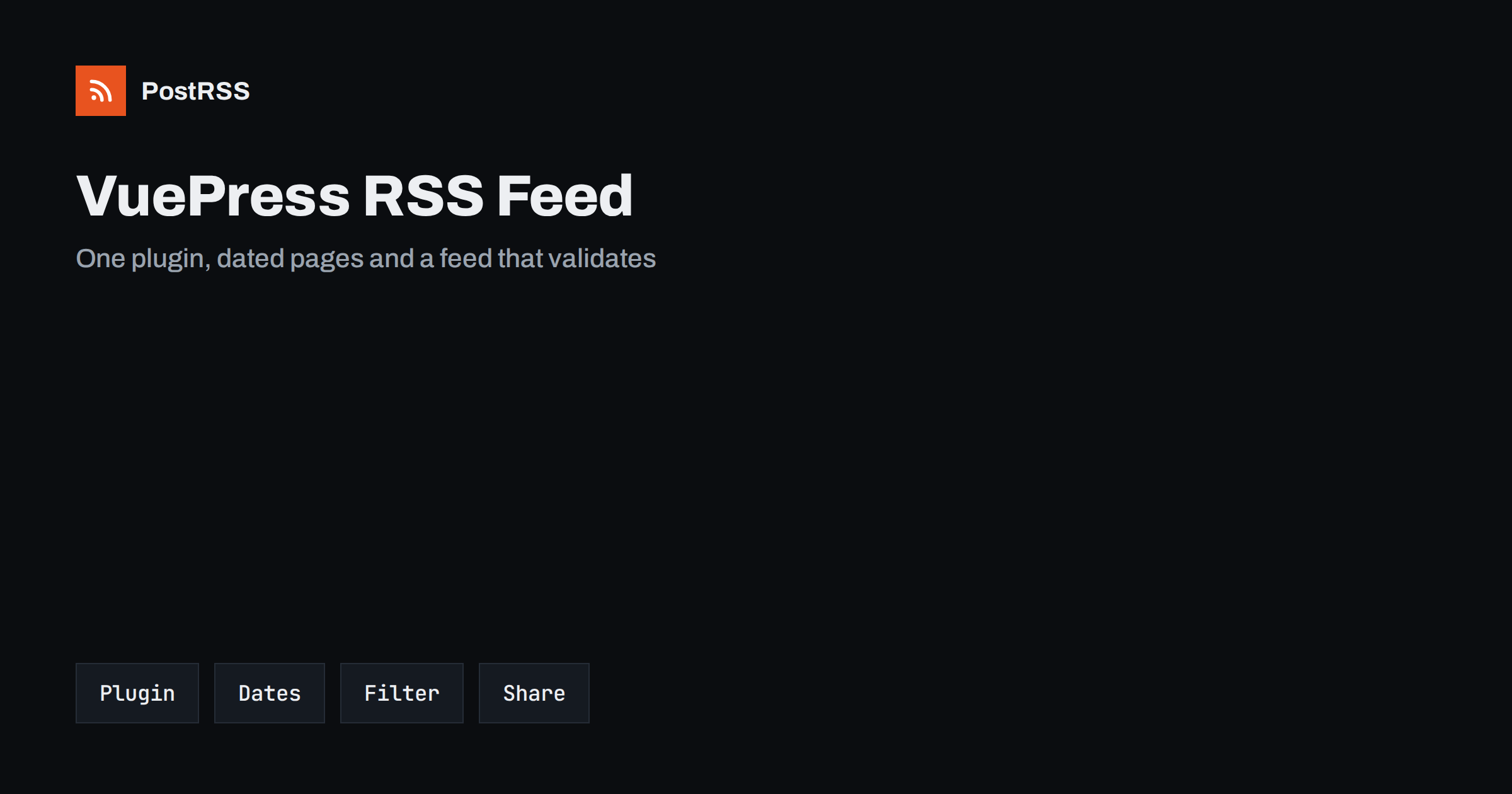 VuePress RSS Feed: Configure the Official Plugin and Share