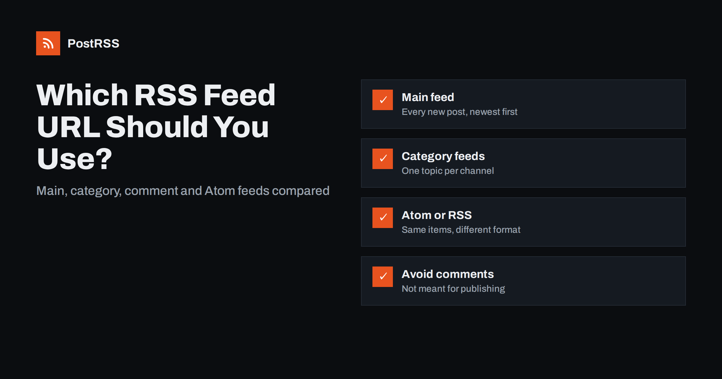 Which RSS Feed URL to Use When Your Site Has Several